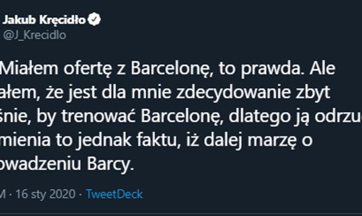 DLATEGO Xavi odrzucił ofertę Barcelony!